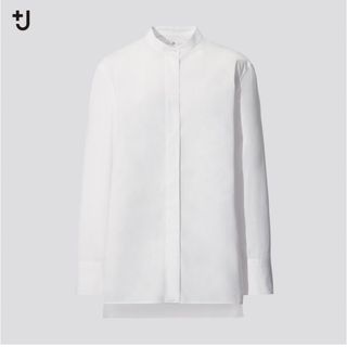 ユニクロ(UNIQLO)のユニクロ　ジルサンダー　スーピマコットンスタンドカラーシャツ　+Ｊ(シャツ/ブラウス(長袖/七分))