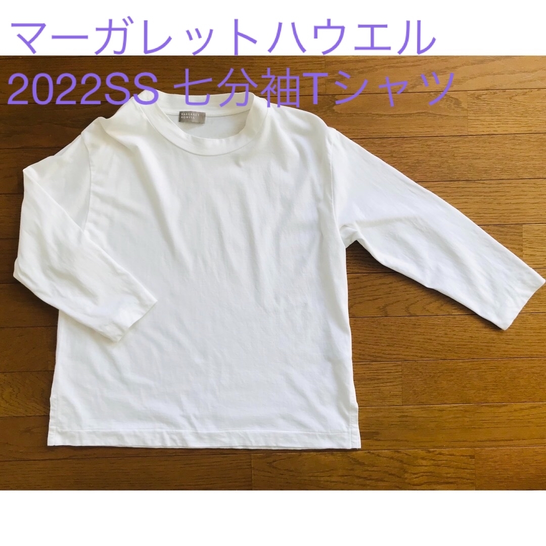 MARGARET HOWELL(マーガレットハウエル)のマーガレット ハウエル コットン7分袖カットソーTシャツ 【2022SS】 レディースのトップス(シャツ/ブラウス(長袖/七分))の商品写真