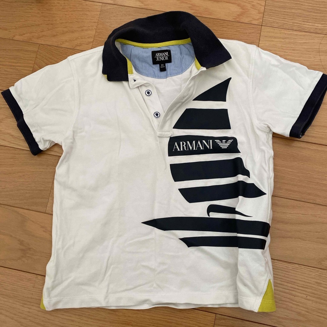 ARMANI JUNIOR(アルマーニ ジュニア)のアルマーニ　ポロシャツ　130cm 8A キッズ/ベビー/マタニティのキッズ服男の子用(90cm~)(Tシャツ/カットソー)の商品写真