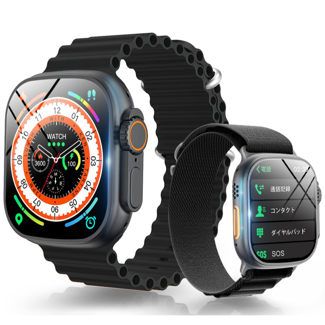 スマートウォッチ Bluetooth5.2通話機能 防水 運動会モード 多機能 メンズの時計(腕時計(デジタル))の商品写真