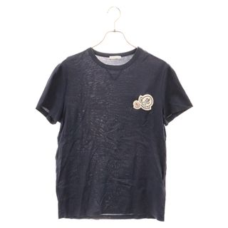 モンクレール(MONCLER)のMONCLER モンクレール MAGLIA T-SHIRT ロゴワッペン付き半袖カットソー 半袖Tシャツ ネイビー F20918C78100(Tシャツ/カットソー(半袖/袖なし))