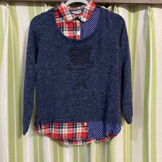 襟付き長袖セーター(ニット/セーター)