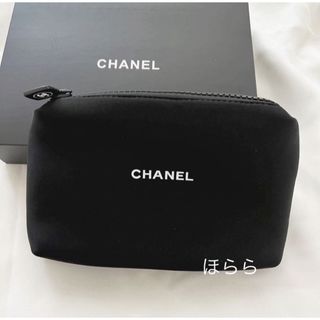 シャネル(CHANEL)の新品 CHANEL シャネルノベルティ 黒 非売品 化粧ポーチ ブラック小物入れ(ポーチ)