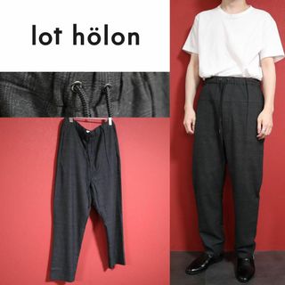 【極美品】lot holon ロットホルン 総柄デザイン テーパードワイドパンツ(その他)