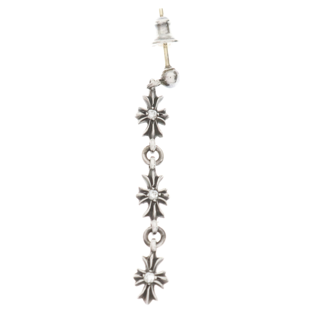 Chrome Hearts(クロムハーツ)のCHROME HEARTS クロムハーツ TINY E CH PLS 3 タイニーE CHプラス ドロップ3 ピアス 3ダイヤ ピアス シルバー メンズのアクセサリー(ピアス(片耳用))の商品写真