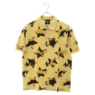 A BATHING APE アベイシングエイプ BAPE STA POLO ベイプスター柄 鹿の子 半袖ポロシャツ ベージュ 1930-112-012