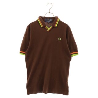 コムデギャルソン(COMME des GARCONS)のCOMME des GARCONS SHIRT コムデギャルソンシャツ ×FRED PERRY 鹿の子 ロゴ刺繍 半袖ポロシャツ S14306 ブラウン(ポロシャツ)