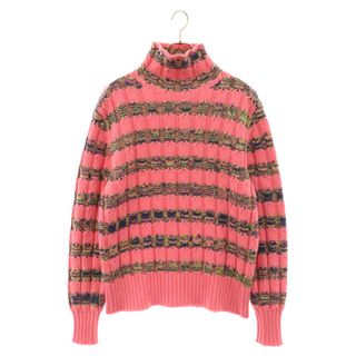 ディオール(Dior)のDIOR ディオール 21SS Pink Striped Turtleneck ピンクストライプ タートルネックセーター 長袖ニット ピンク 183M623AT246(ニット/セーター)