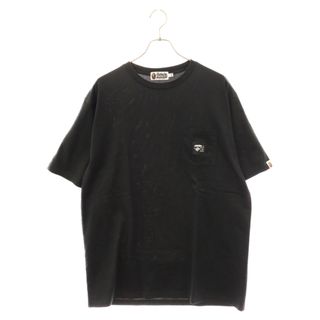 アベイシングエイプ(A BATHING APE)のA BATHING APE アベイシングエイプ Ape Label Pocket T-Shirt ラベルロゴパッチクルーネック半袖Tシャツ ブラック(Tシャツ/カットソー(半袖/袖なし))