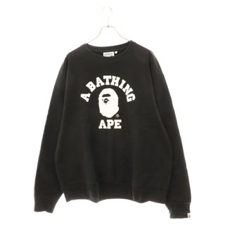 アベイシングエイプ(A BATHING APE)のA BATHING APE アベイシングエイプ CLASSIC COLLECTION クラシックコレクション カレッジロゴクルーネックスウェットトレーナー ブラック(スウェット)