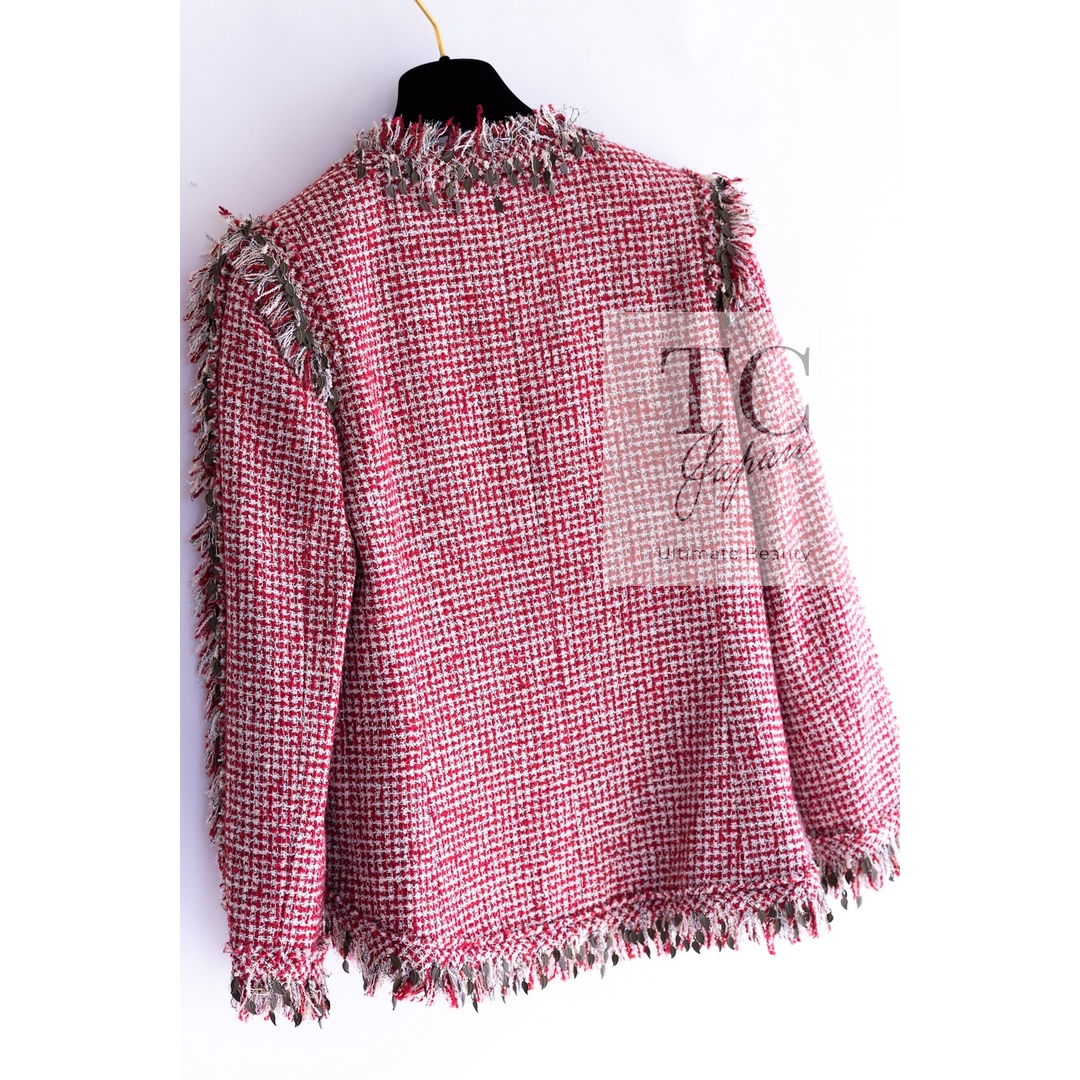 CHANEL - シャネル スーツ CHANEL レッド 赤 メタリック CHANEL - シャネル スーツ CHANEL レッド 赤 メタリック