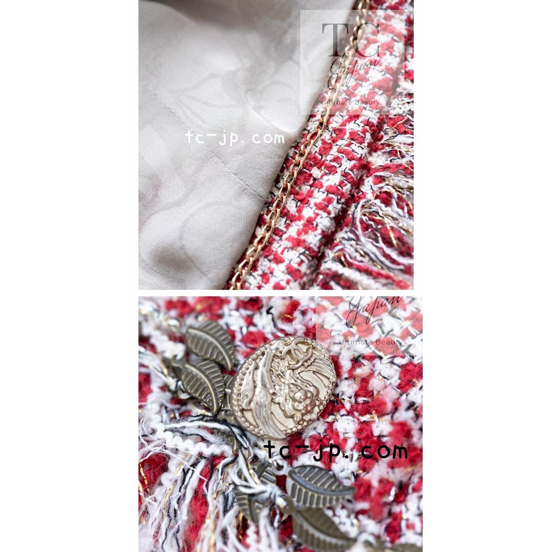 CHANEL - シャネル スーツ CHANEL レッド 赤 メタリック CHANEL - シャネル スーツ CHANEL レッド 赤 メタリック