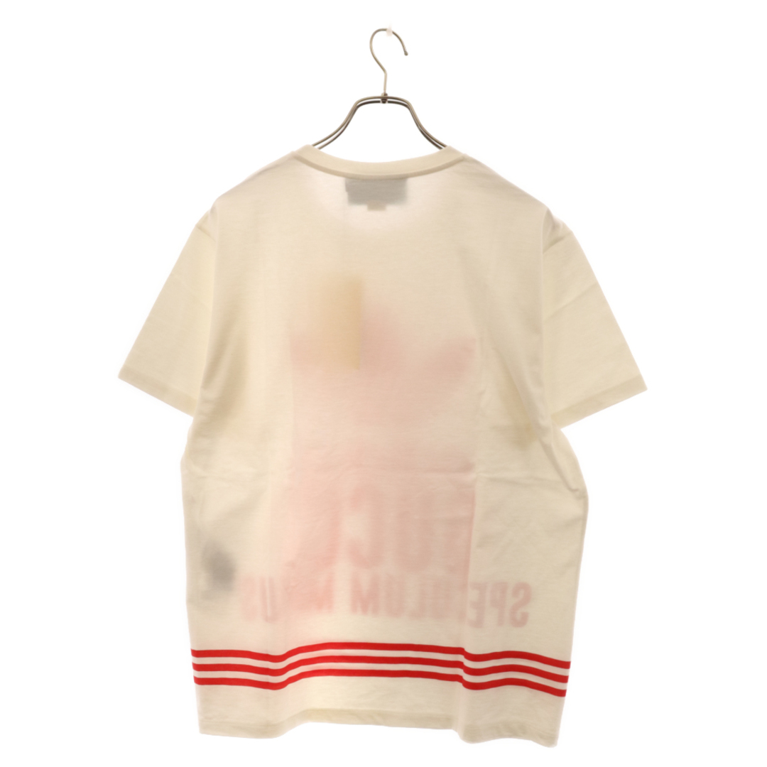 Gucci(グッチ)のGUCCI グッチ 23SS×adidas Cotton Jersey T-shirt 717422 XJEXI アディダス フロントロゴプリント半袖Tシャツ ホワイト/レッド メンズのトップス(Tシャツ/カットソー(半袖/袖なし))の商品写真