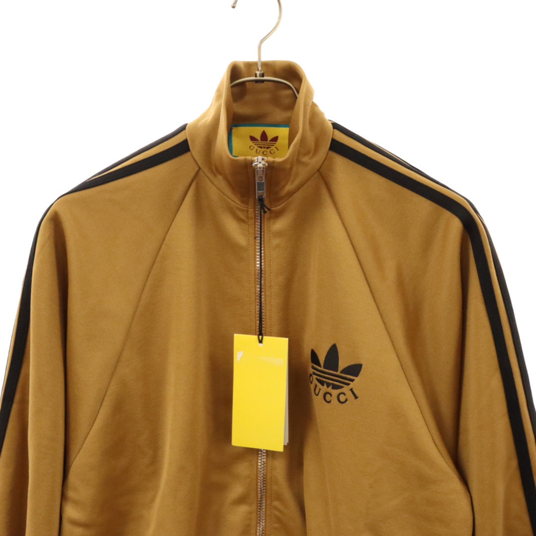 Gucci(グッチ)のGUCCI グッチ 23SS×adidas Cotton Jersey Zip Jacket 712952 XJEGU アディダス コットンジャージージップアップトラックジャケット ベージュ メンズのジャケット/アウター(フライトジャケット)の商品写真