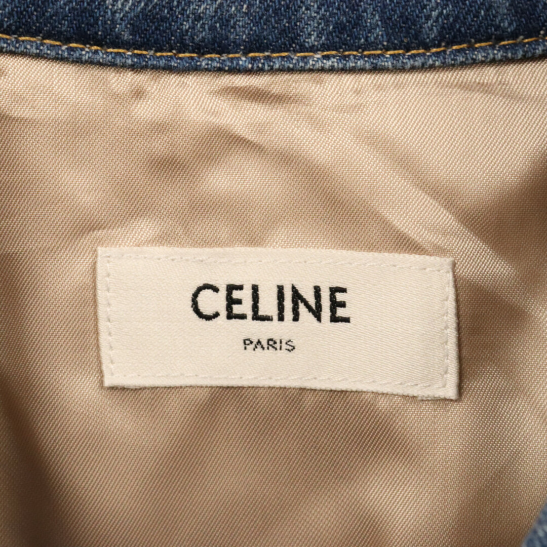 celine(セリーヌ)のCELINE セリーヌ 22SS スターエンブロイダリー ルーズテディデニムジャケット 2Q398930F インディゴ メンズのジャケット/アウター(Gジャン/デニムジャケット)の商品写真