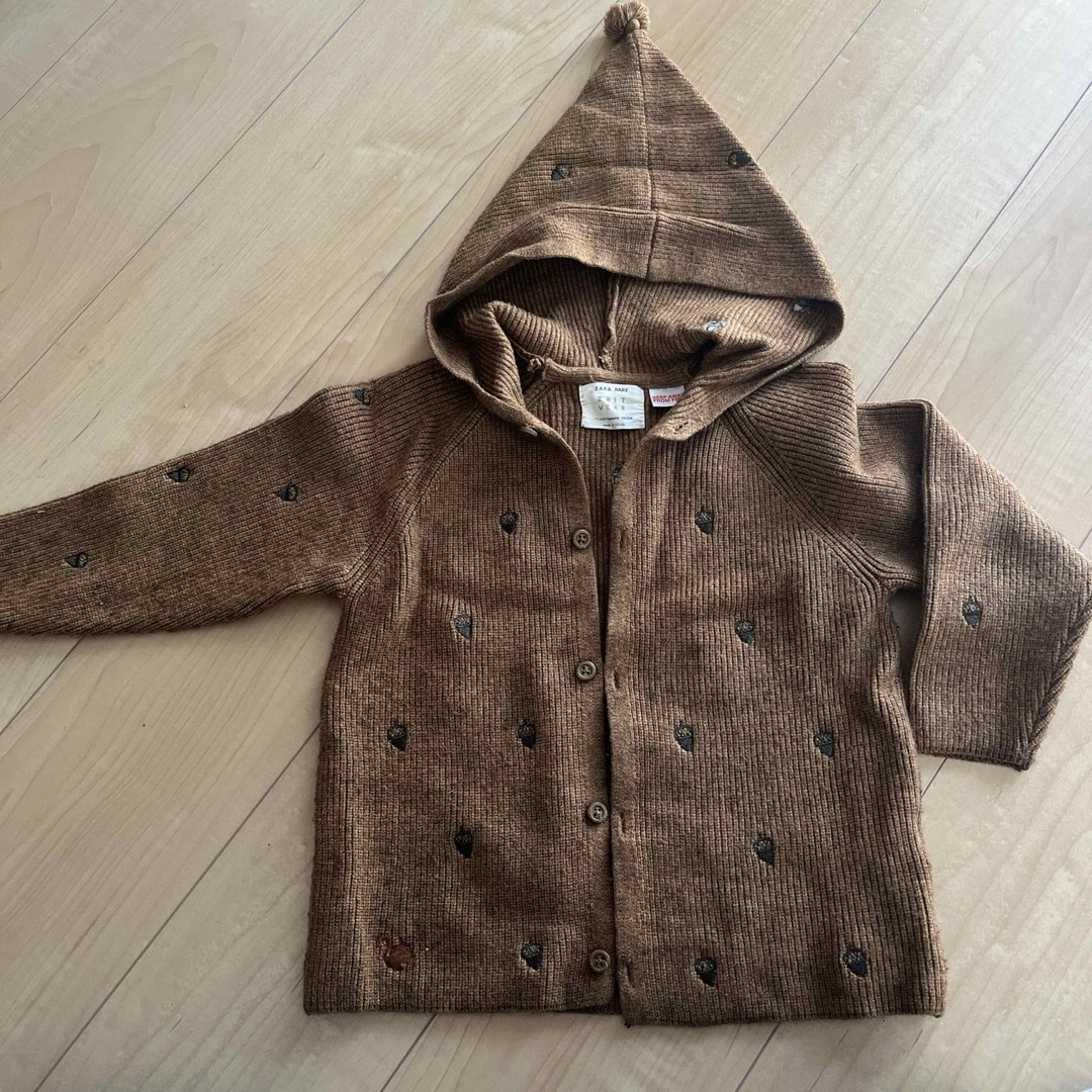 ZARA KIDS(ザラキッズ)のZARA キッズニットパーカー キッズ/ベビー/マタニティのキッズ服男の子用(90cm~)(ジャケット/上着)の商品写真