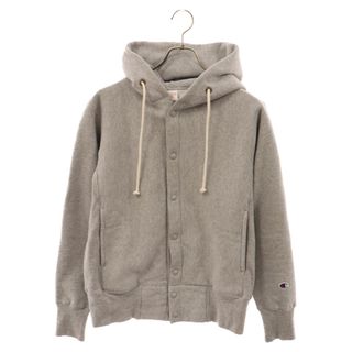 チャンピオン(Champion)のCHAMPION チャンピオン REVERSE WEAVE SNAP HOODED SWEAT SHIRT 赤単タグ復刻 スナップボタンスウェットパーカー グレー C5-E103(パーカー)