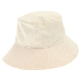 FENDI フェンディ Bucket Hat FXQ789 ABCK ズッカ柄バケットハット 帽子 ホワイト レディース