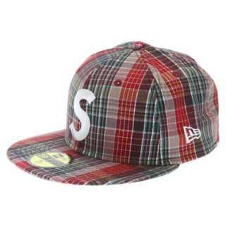 シュプリーム(Supreme)のSUPREME シュプリーム ×NEW ERA 23SS Metallic Plaid S Logo New Era Cap メタリックプレイド S ロゴ ニューエラキャップ 帽子 チェック レッド(キャップ)