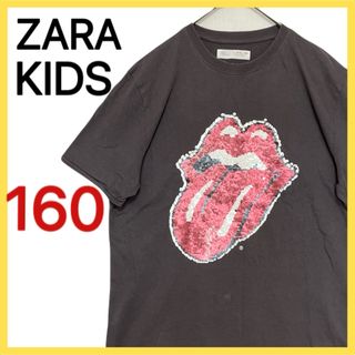 ザラキッズ(ZARA KIDS)のZARA KIDS ザラ ローリング・ストーンズ スパンコール半袖Tシャツ(Tシャツ/カットソー)