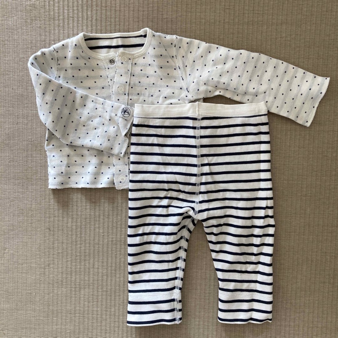 PETIT BATEAU(プチバトー)のリバーシブルセット キッズ/ベビー/マタニティのベビー服(~85cm)(カーディガン/ボレロ)の商品写真