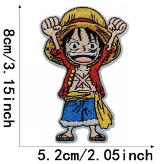 ワンピース(ONE PIECE)のONEPIECE ルフィ麦わらの一味 刺繍ワッペン(キャラクターグッズ)