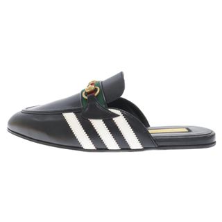 Gucci - GUCCI グッチ ×adidas ホースビット 3ストライプレザーミュール 721481 ブラック