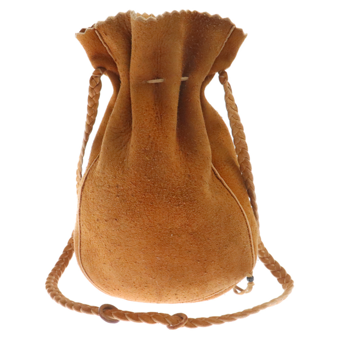 goro's(ゴローズ)のgoro's ゴローズ フラワーコンチョ付き 巾着バッグ L ブラウン/シルバー メンズのバッグ(ショルダーバッグ)の商品写真