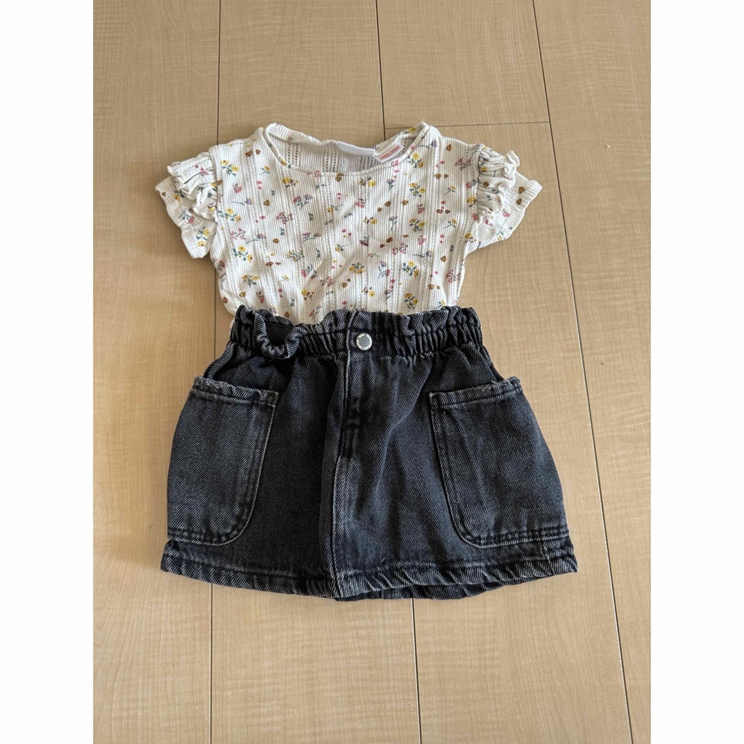 ZARA(ザラ)のZARAデニムスカート キッズ/ベビー/マタニティのキッズ服女の子用(90cm~)(スカート)の商品写真