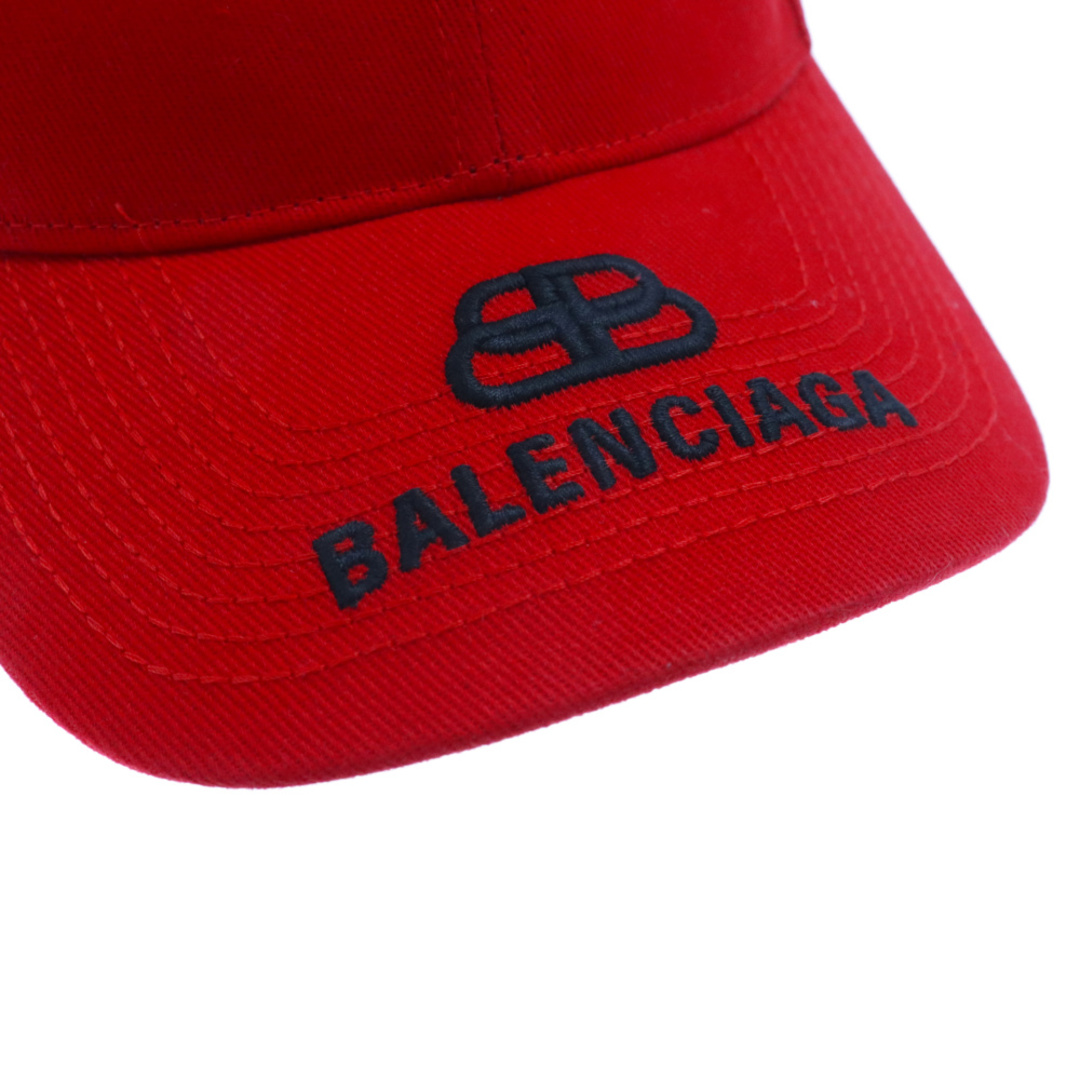 Balenciaga(バレンシアガ)のBALENCIAGA バレンシアガ BB VISOR CAP ロゴ刺繍 ベースボールキャップ 帽子 レッド 577548 メンズの帽子(キャップ)の商品写真