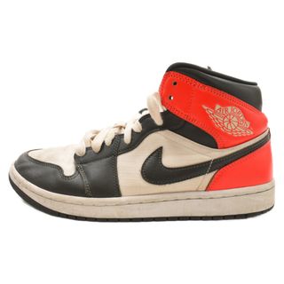 ナイキ(NIKE)のNIKE ナイキ WMNS AIR JORDAN 1 MID NEWSPRINT DQ6078-100 エアジョーダン ウィメンズ ミッドカットスニーカー ニュースプリント グレー(スニーカー)