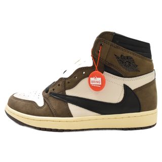 ナイキ(NIKE)のNIKE ナイキ ×TRAVIS SCOTT AIR JORDAN 1 RETRO HIGH OG TS SP トラヴィススコット エアジョーダン1 レトロ ハイカットスニーカー CD4487-100 26.5cm/US8.5(スニーカー)