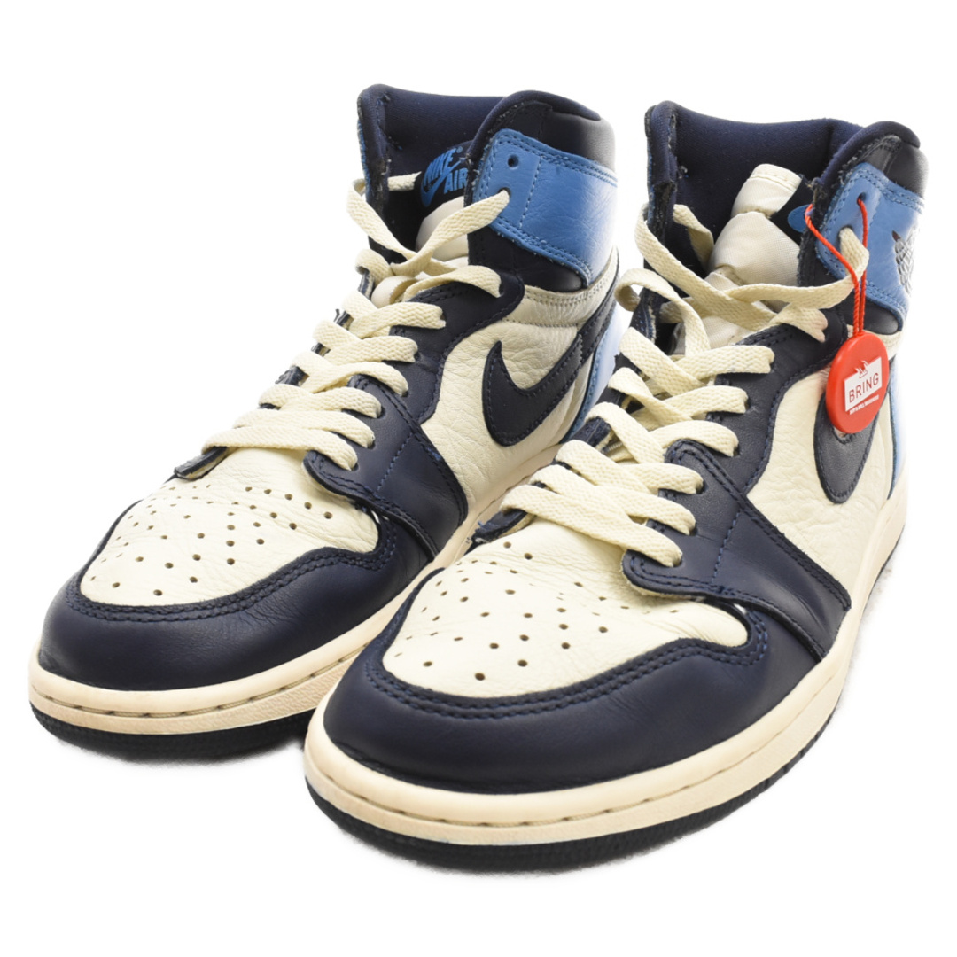 NIKE(ナイキ)のNIKE ナイキ AIR JORDAN1 RETRO HIGH OG OBSIDIAN UNIVERSITY BLUE エアジョーダン1 レトロ ハイカットスニーカー シューズ オブシディアン ブルー 555088-140 27cm/US9 メンズの靴/シューズ(スニーカー)の商品写真