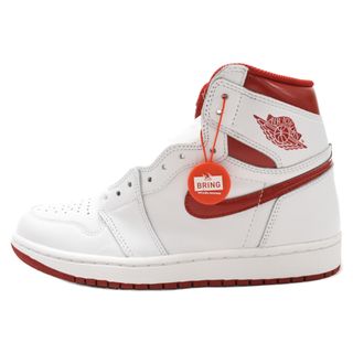 ナイキ(NIKE)のNIKE ナイキ AIR JORDAN1 RETRO HI OG Metallic Red 555088-103 エアジョーダン1 メタリックレッド ハイカットスニーカー ホワイト/レッド US8.5/26.5cm(スニーカー)