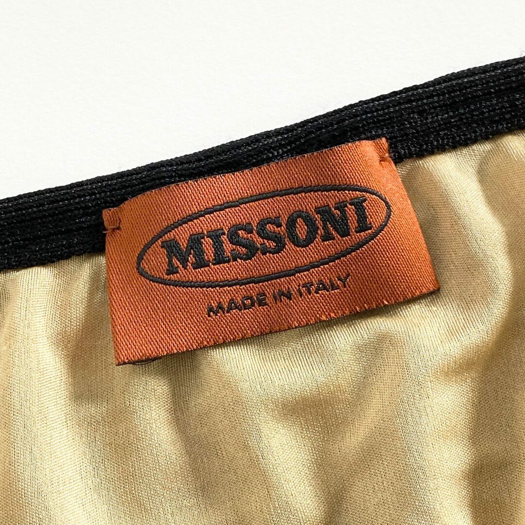 MISSONI(ミッソーニ)の27d14 【美品】伊製 MISSONI ミッソーニ  ニットスカート 台形スカート 44 マルチカラー レディース 婦人服 レディースのスカート(ひざ丈スカート)の商品写真