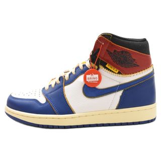 ナイキ(NIKE)のNIKE ナイキ ×UNION AIR JORDAN 1 RETRO HI NRG BV1300-146 ユニオン エアジョーダン1 ハイカットスニーカー US8.5/26.5cm ホワイト/ブルー/レッド(スニーカー)