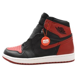 ナイキ(NIKE)のNIKE ナイキ 16年製 AIR JORDAN 1 RETRO HIGH OG BANNED BRED 555088-001 エアジョーダン1 バーンド ブレッド ハイカットスニーカー レッド/ブラック US8.5/26.5cm(スニーカー)