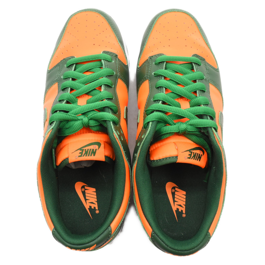 NIKE(ナイキ)のNIKE ナイキ DUNK LOW RETRO MIAMI HURRICANES DD1391-300 ダンク ロー レトロ マイアミ ハリケーンズ ローカットスニーカー US9/27cm グリーン/オレンジ メンズの靴/シューズ(スニーカー)の商品写真