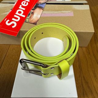 Supreme Repeat Leather Belt Yellow M 未使用