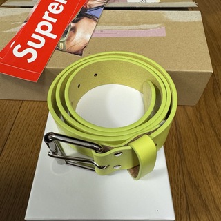 シュプリーム(Supreme)のSupreme Repeat Leather Belt Yellow M 未使用(ベルト)