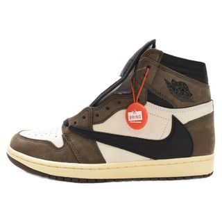 ナイキ(NIKE)のNIKE ナイキ ×TRAVIS SCOTT AIR JORDAN 1 HIGH OG TS SP トラヴィススコット エアジョーダン1 ハイカットスニーカー ブラウン US8/26cm CD4487-100(スニーカー)