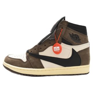 ナイキ(NIKE)のNIKE ナイキ ×TRAVIS SCOTT AIR JORDAN 1 HIGH OG TS SP トラヴィススコット エアジョーダン1 ハイカットスニーカー ブラウン US8/26cm CD4487-100(スニーカー)