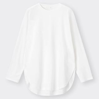 ジーユー(GU)の【匿名配送】GU ラウンドヘムロングスリーブT(長袖)M トップス インナー(Tシャツ(長袖/七分))