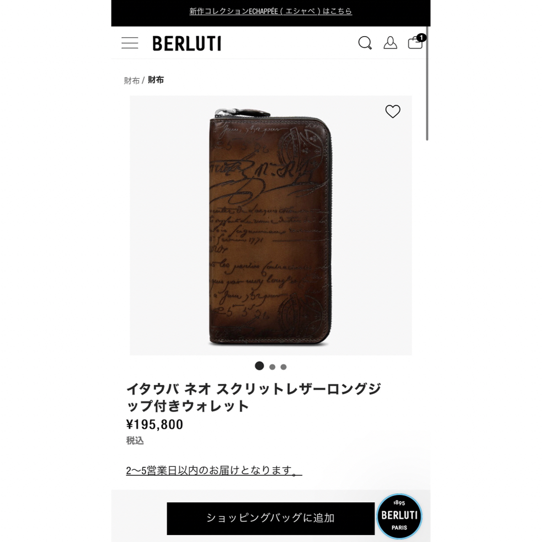 Berluti(ベルルッティ)の特注 ベルルッティ イタウバ  長財布 メタル レインボーパティーヌ 限定企画 メンズのファッション小物(長財布)の商品写真