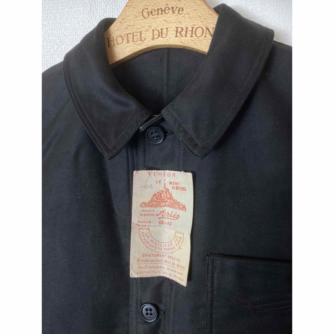 未使用品 30s ブラックモールスキンジャケット モンサン 未使用品 30s ブラックモールスキンジャケット モンサン