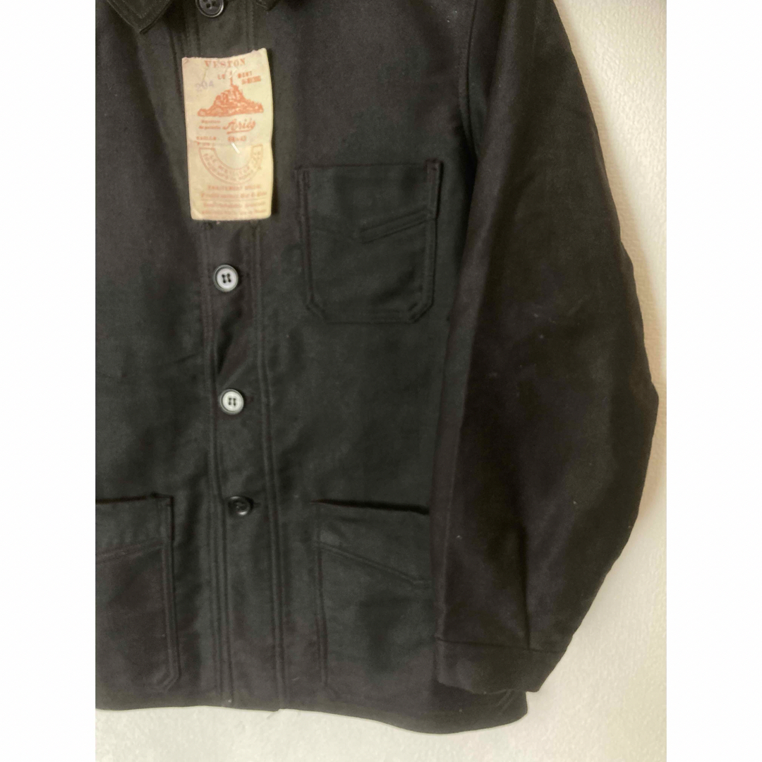 未使用品 30s ブラックモールスキンジャケット モンサン 未使用品 30s ブラックモールスキンジャケット モンサン