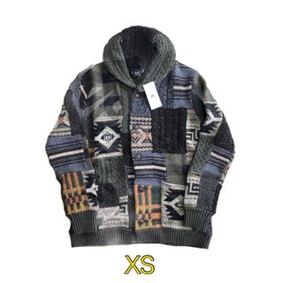 RRL パッチワークカウチンニットXS/新品タグ付き