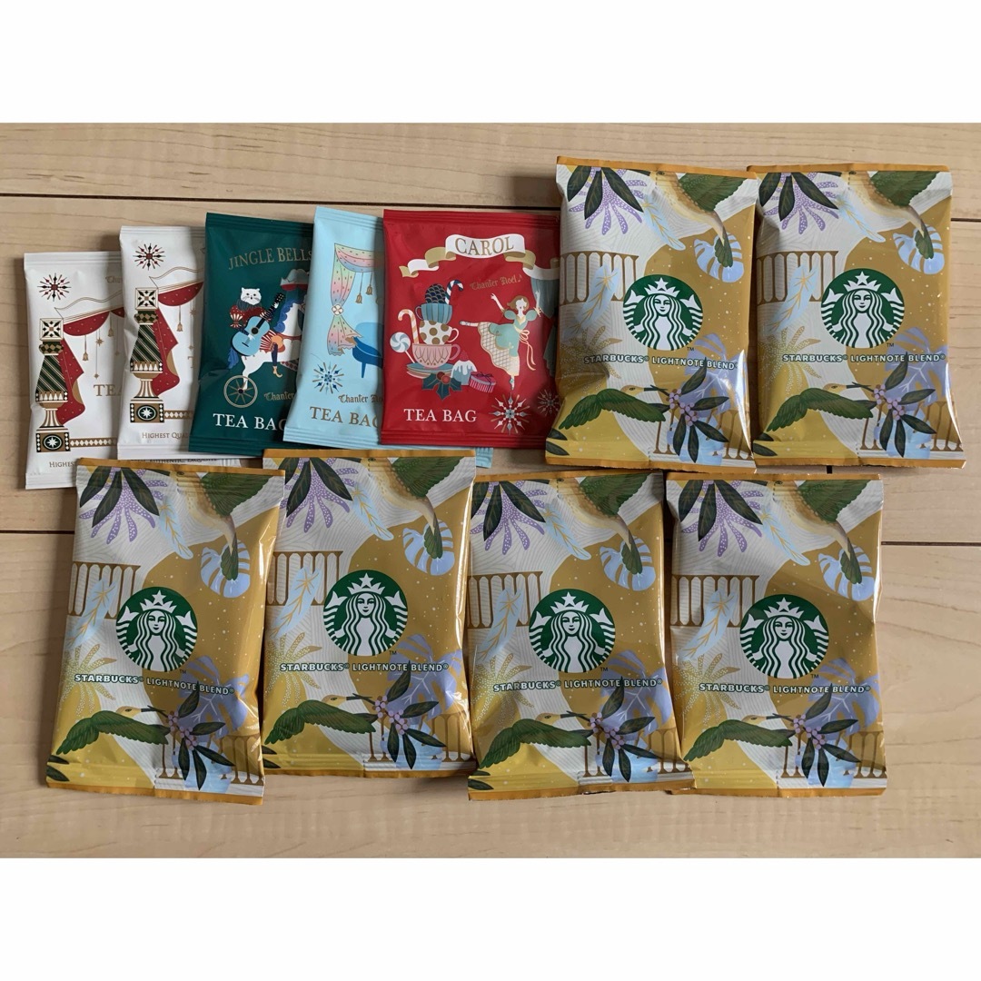 Starbucks(スターバックス)のスターバックスコーヒー・ライトノートブレンド& ルピシア ティーバッグセット 食品/飲料/酒の飲料(コーヒー)の商品写真