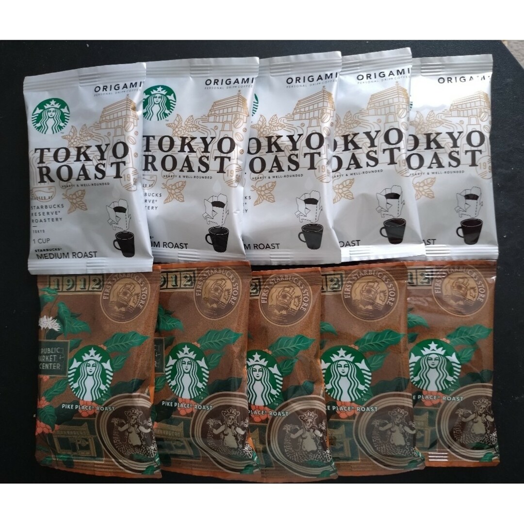 Starbucks(スターバックス)のスターバックス   TOKYO ロースト  ＆  パイクプレイスロースト　10袋 食品/飲料/酒の飲料(コーヒー)の商品写真