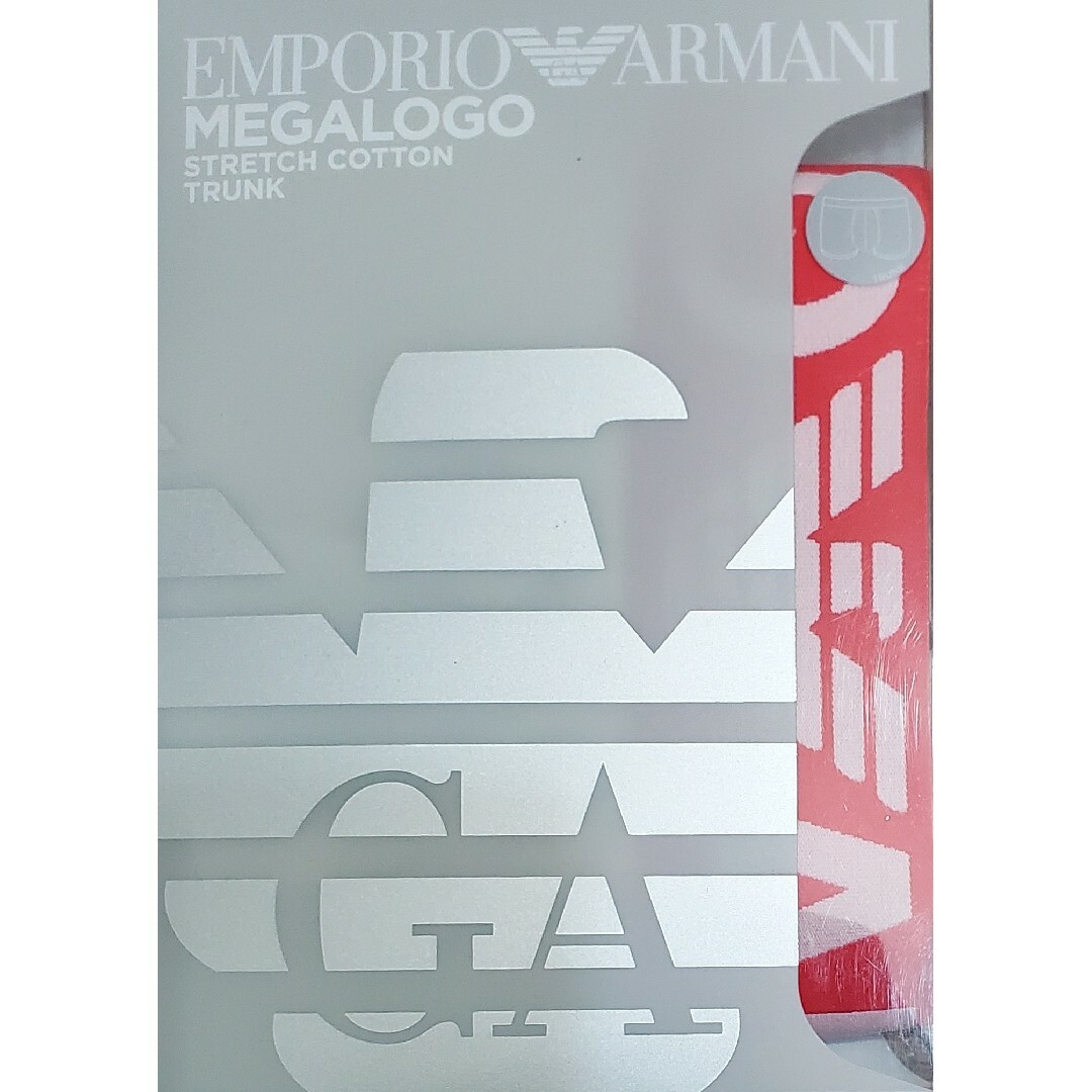 Emporio Armani(エンポリオアルマーニ)のエンポリオアルマーニ　新品　メンズ　ボクサーパンツ(レッド/ホワイトS) メンズのアンダーウェア(ボクサーパンツ)の商品写真